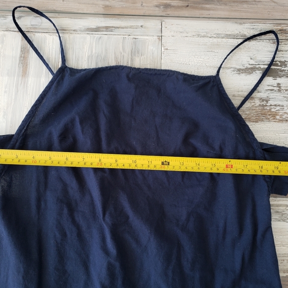 Asos tall navy open back linen mini dress - Picture 5 of 6